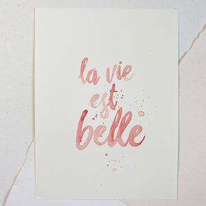 Original-Illustration | La vie est belle Kunstdruck Leo la Douce 