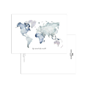 Postkarte - WELTKARTE Postkarte Leo la Douce 