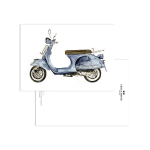 Postkarte - BLUE SCOOTER Postkarte Leo la Douce 