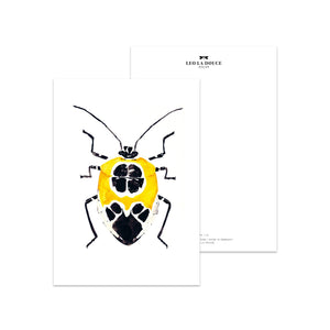 Postkarte - YELLOW BEETLE Postkarte Leo la Douce 