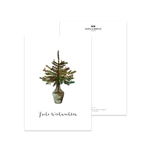 Postkarte · WEIHNACHTSBAUM IN VASE Postkarte Leo la Douce 