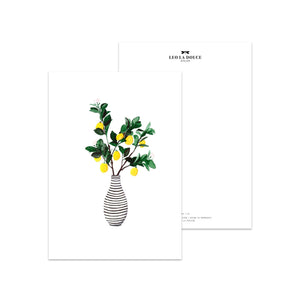 Postkarte - LEMON VASE Postkarte Atelier Leo la Douce 