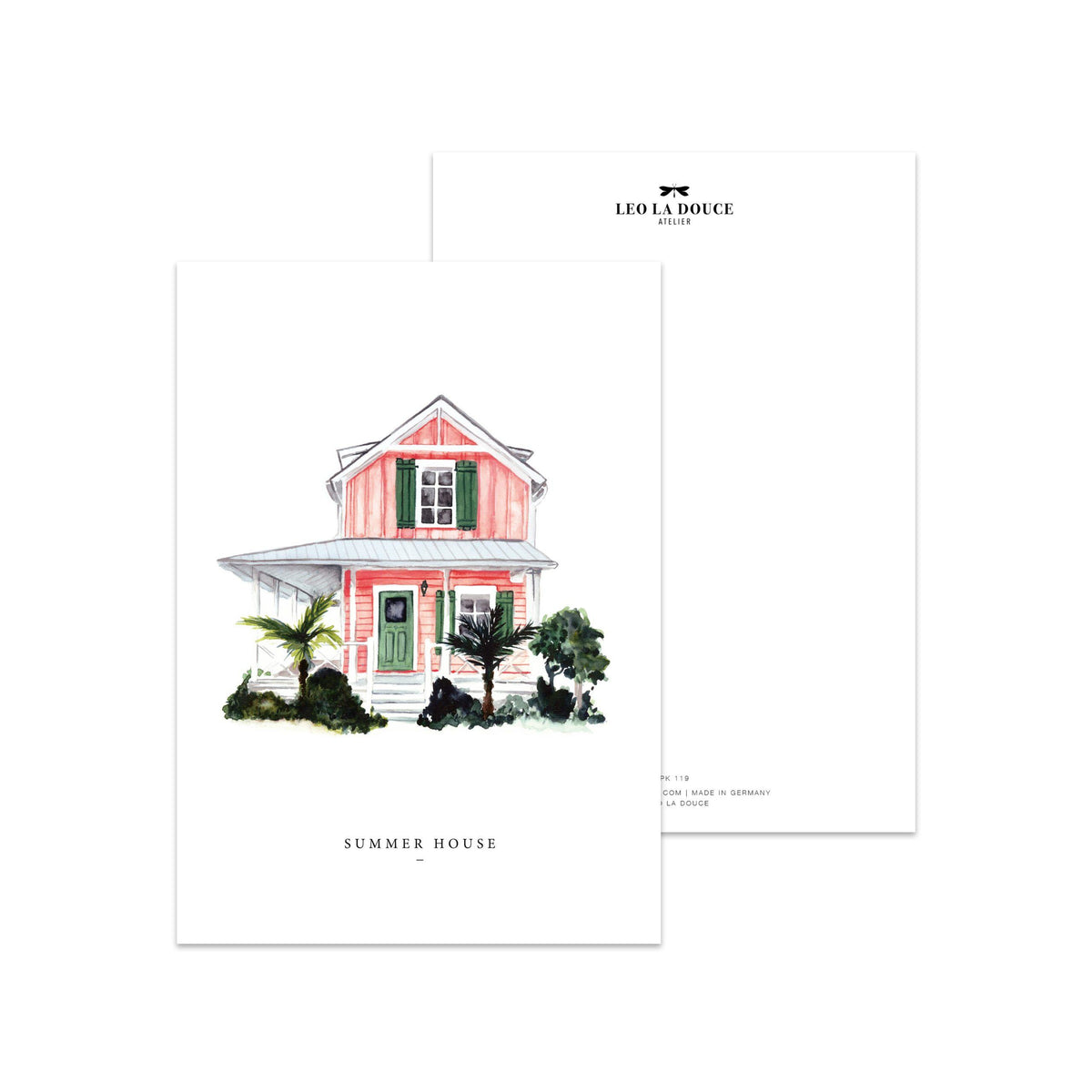 Postkarte - SUMMER HOUSE Postkarte Atelier Leo la Douce 