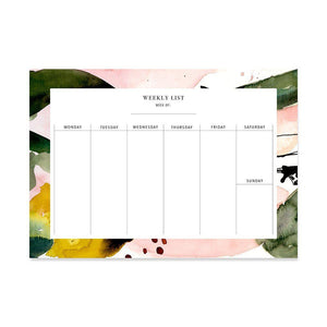 Weekly List - FLORAL COLOURS NO. 1 · A5 Wochenplaner Leo la Douce 
