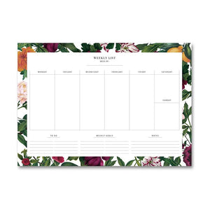 Weekly Planner - The English Garden No 2 · A4 Wochenplaner Leo la Douce 
